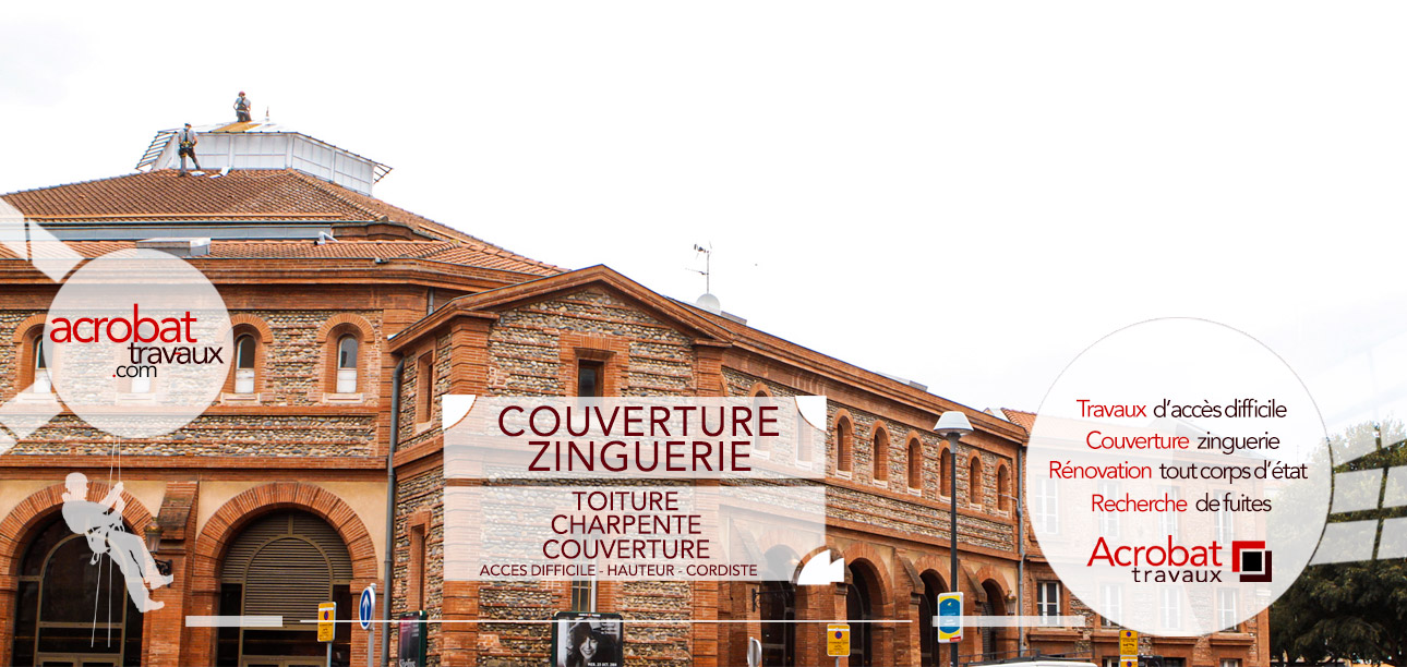 Couverture/Zinguerie Travaux de pose et rénovation. Particuliers, co-propriétés, entreprises et industriels. Vous souhaitez refaire votre toiture, l’entretenir, la nettoyer ou la rénover ? Les couvreurs d’Acrobat Travaux sont des experts en rénovation de toiture.