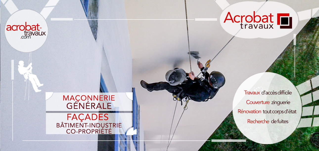 Acrobat Travaux intervient sur les ouvrages en hauteur, pont, bâtiment, structure où les accès peuvent être difficiles, sur des bâtiments ou des édifices publics et privés sur la région toulousaine, au centre ville et dans les zones industrielles